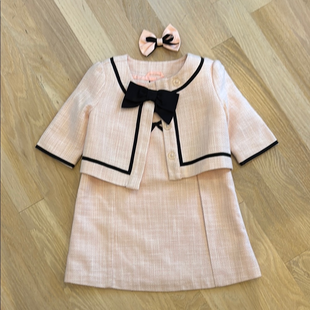 Janie and Jack Pink Tweed Dress + Jacket Set